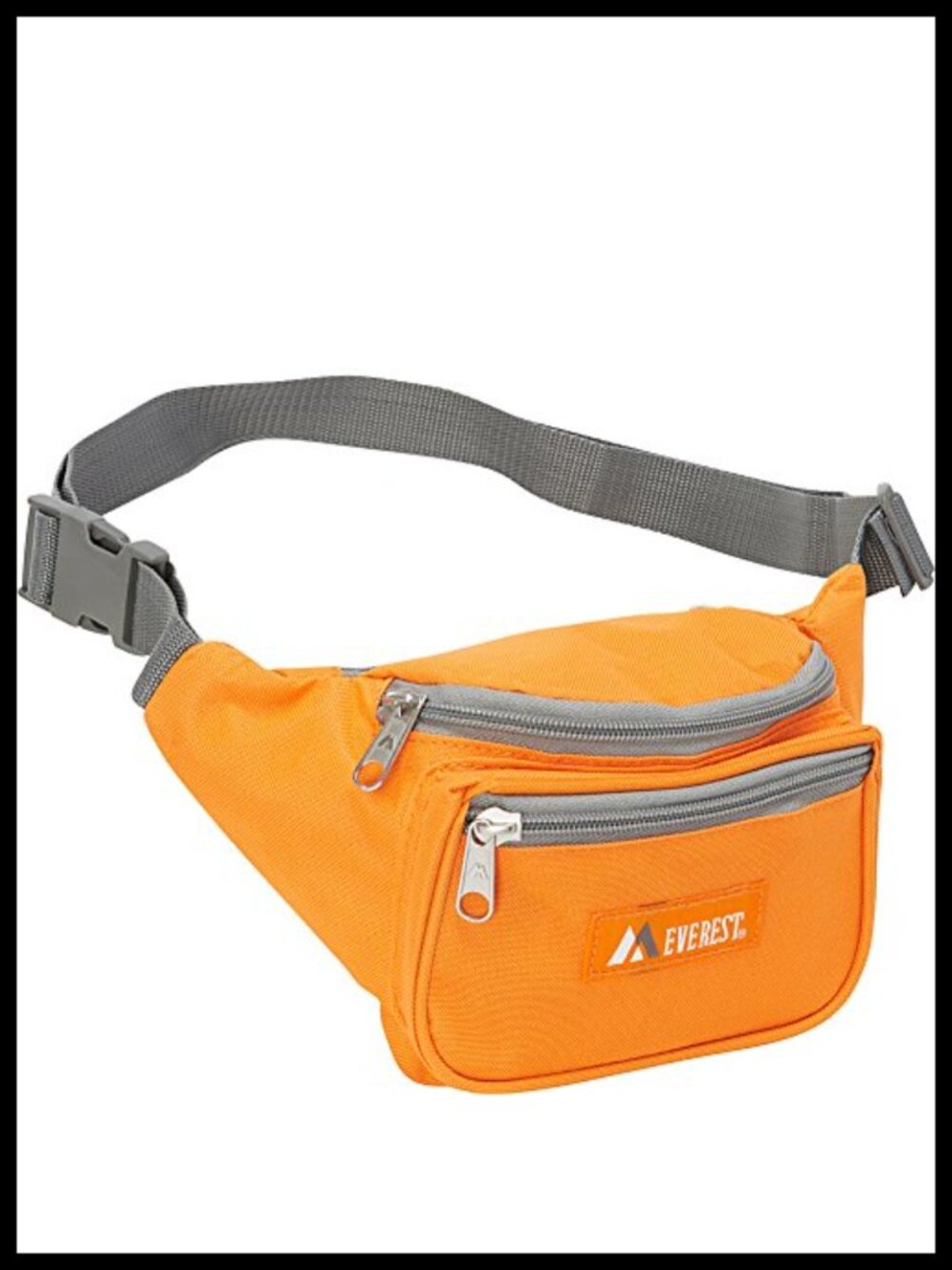 Waist Pack Adjustable Strap Three Zippered Pockets Polyester Travel